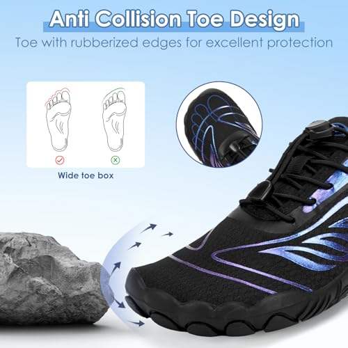 Image of Hike Barefoot Shoes Women Men,Wide Toe Water Shoes 2025 New Breathable Grounded Footwear Non-Slip Fashion Hiking Shoe for Walking Swim Pool Beach Outdoor Water Sports