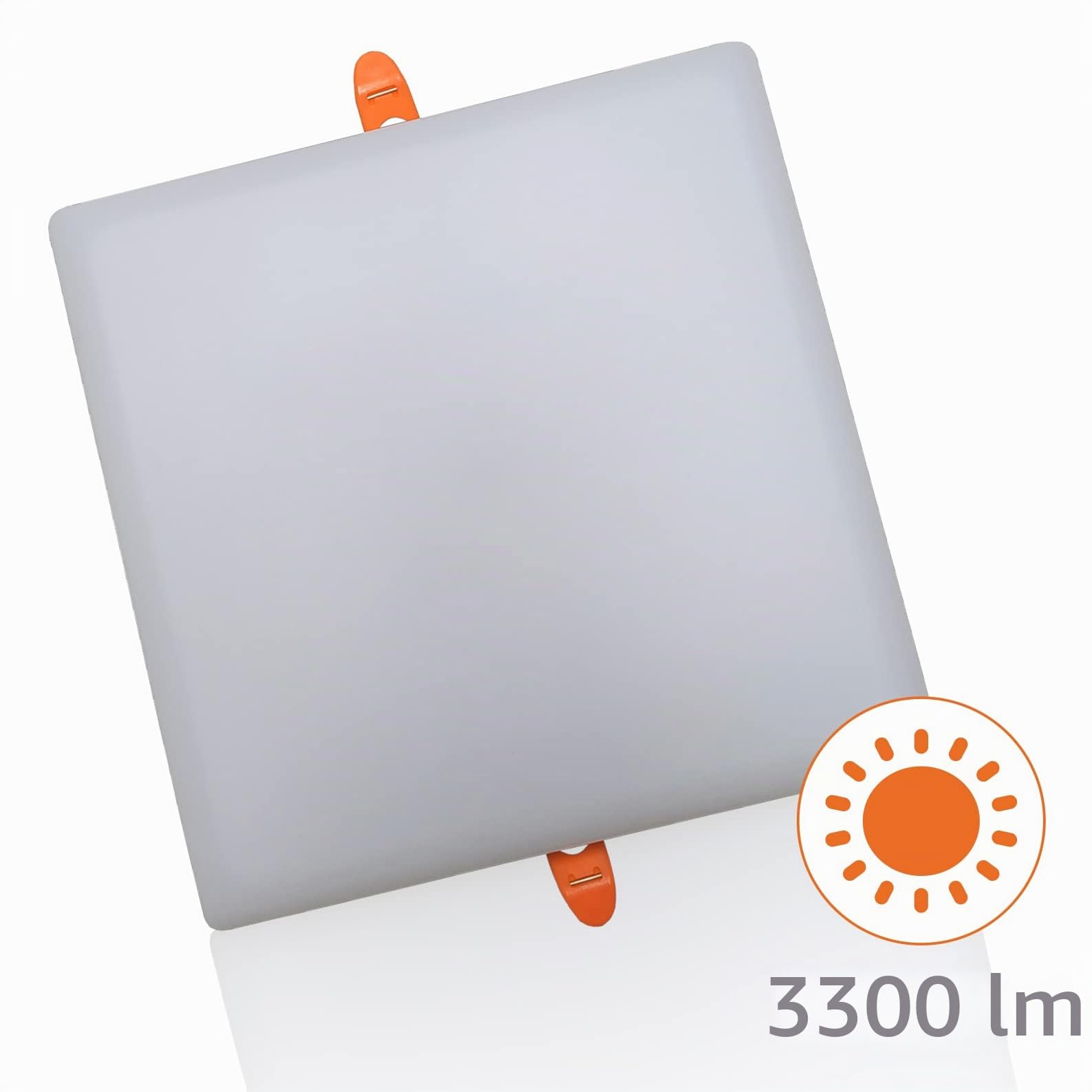 LED ATOMANT 5x Downlight LED Cuadrado Corte 60-210mm 36W Luz Calida