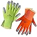 Gardening Gloves for Women Small Size. (2 pairs per package) Super Grippy Garden Gloves from Breathable Nylon coated with puncture-resistant nitrile