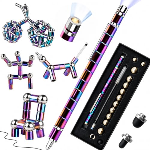 Magnetic Fidget Pen Gifts for Men Birthday Gifts From Daughter Son Dad Teens Him & Her Cool Gadgets for Teenage Boys & Girls Fun School Supplies & Desk Toy (MultiColor)