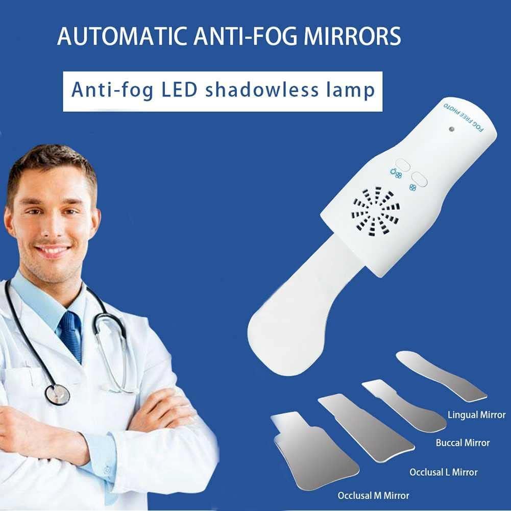LED-Kieferorthopädie-Spiegel, doppelseitiger Dentalreflektor, Intraoralspiegel mit Lichtgriff, Zahnarzt-Mundpflegewerkzeug