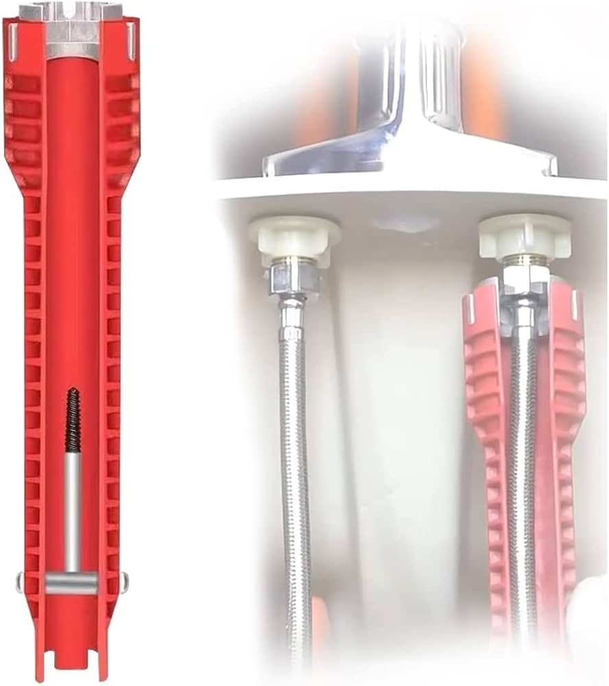 DIUJHUUY Multifunktion Rohrschlüssel - 8-in-1 Spülenschlüssel Für Sanitärarbeiten