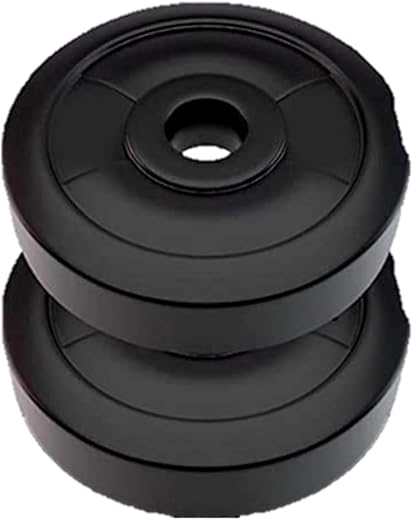 DREAM FIT Pair of 2Kg PVC Weight Plates for home gym - Spare Weights for dumbbells, barbells and other exercises - 4Kg (2K...