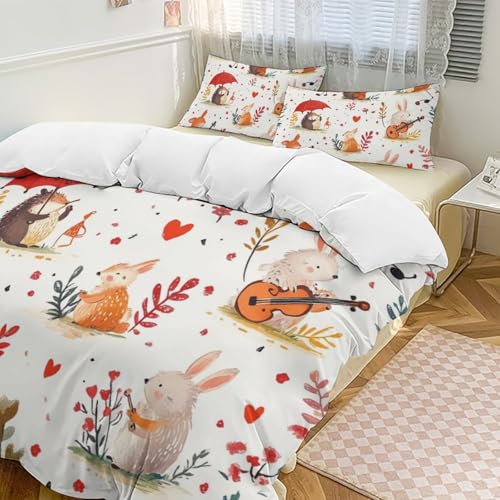 Juego de ropa de cama de microfibra con 2 fundas de almohada de 3 piezas para niños 3