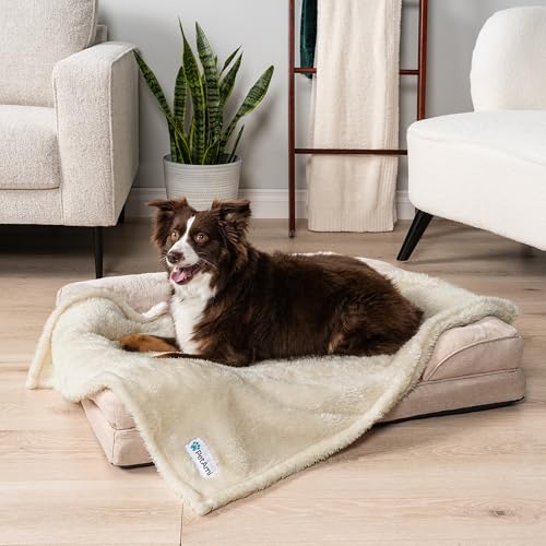 Cobertor de lã para cães PetAmi Fofo à prova d'água | Manta de lã macia e quente para animais de es