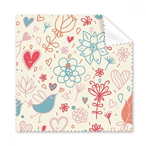 Chiffon oiseau fleurs plant peinture lunettes idéal pour nettoyer l'écran au bureau