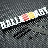 New Ralliart Logo Grill Grille Emblem (UNIVERSAL FITMENT FOR ALL VEHICLES) Red Yellow and Silver