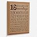 KATE POSH - Our 10th Anniversary Engraved Natural Wood Plaque - 10 Years of Marriage, 10th, 10 Years 120 Months, 10 Year Wedding, 10 Years as Husband and Wife