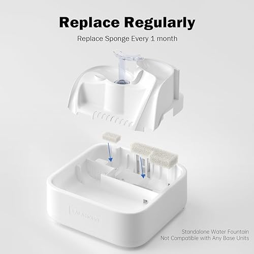 Miniatura 7 de Fuente de agua rica en oxígeno para gatos que beben saludablemente, dispensador de agua para mascotas, cuenco RealFountain Pro de 3 cansados para