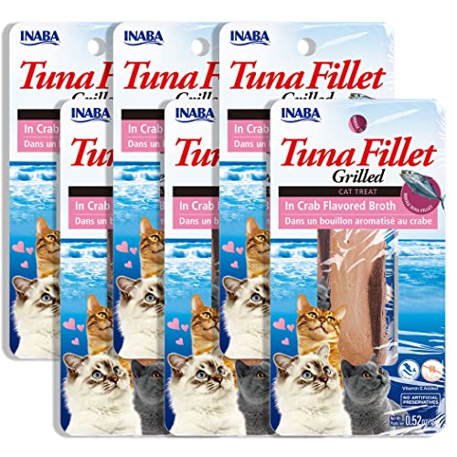 INABA Natural, Premium Hand-Cut Grilled Tuna Fillet Cat Treats/Topper/Complement with Vitamin E and Green Tea Extract, 0…