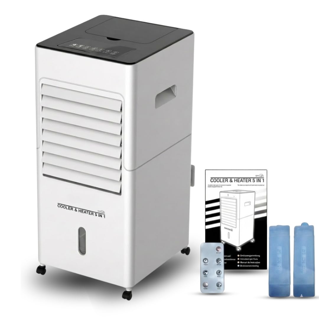 STARLYF Cooler & Heater, 5 in 1 - Cools, Humidifies and Purifies, Evaporative Cooler, Low Power Consumption, Portable Humidifier, Timer, Remote Control