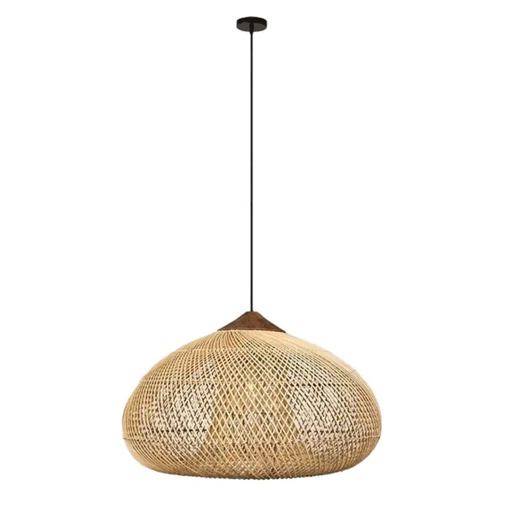 CJSLXGBL Rattan Farmhouse Chandelier Light Fixtures, Boho Large Pendant Light,Hand Woven Chandeliers,Rustic Chandeliers Hanging Light Fixtures,for Kitchen Island,Dining