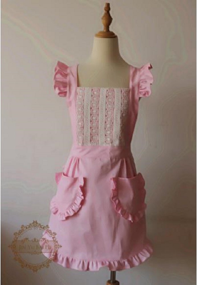 Amazon.co.jp: かわいい フリル レース 高級 エプロン ドレス