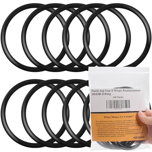 NBRINGO 10-Pack Fuels Jug Cap O Rings - Replacement 3043B O-Ring for VP Racing Fuels 3042 Utility Jug Caps - Leak Proof Seal
