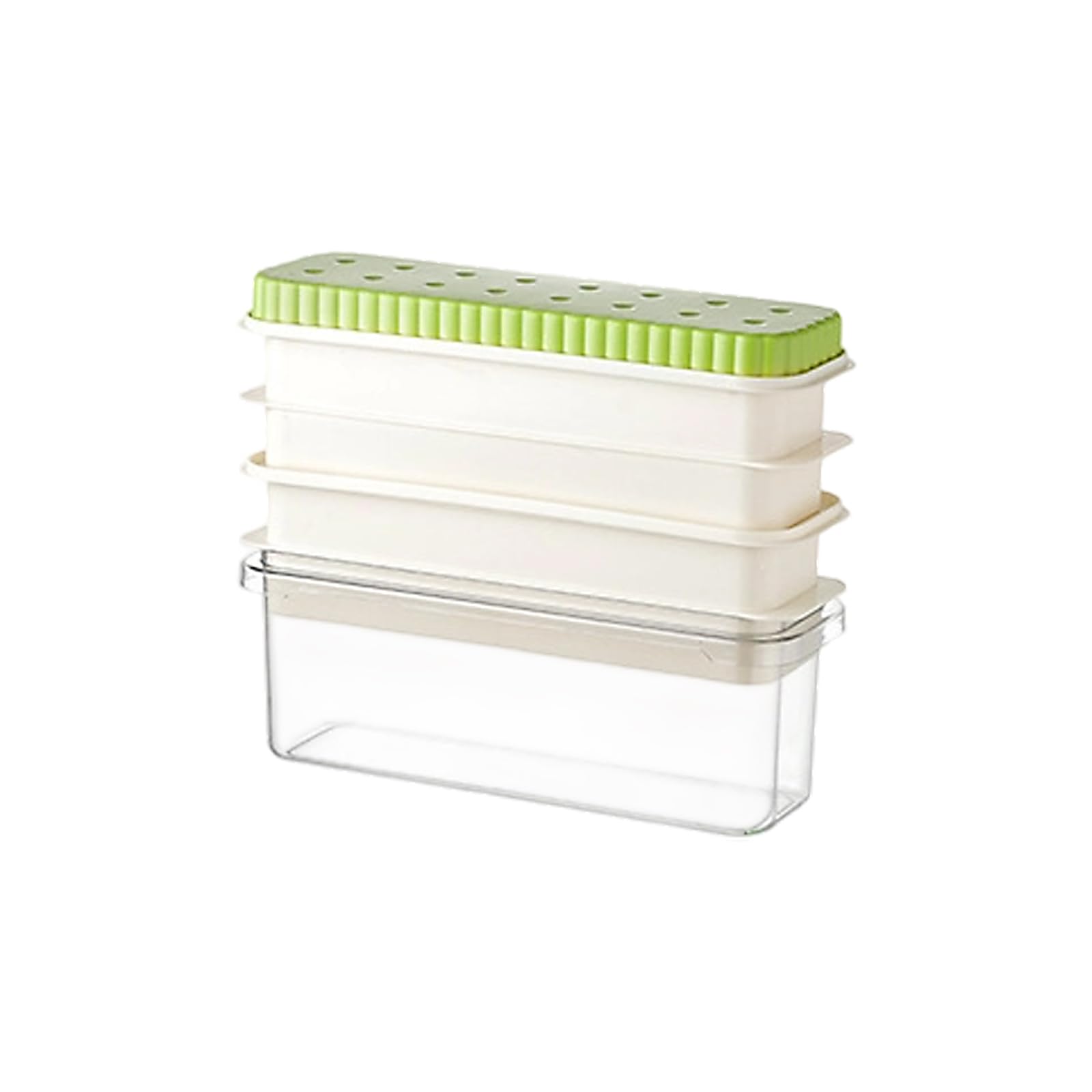 Tfaoys Green Ice Ball Maker Space Saving Fridge Storage Container Ice Ball Tray Molds For Home And Entertaining Space Saving Tray