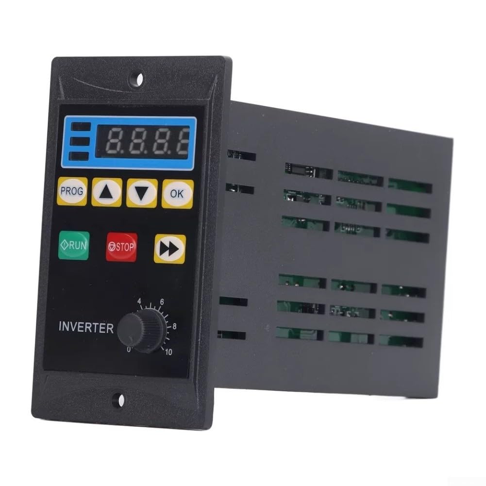 Inverter industriale VFD con controllo frequenza di slittamento, ingresso monofase e uscita trifase, adatto per motori da 450W 750W 1 1kW in sistemi di trasporto e hot pot rotativi (400)