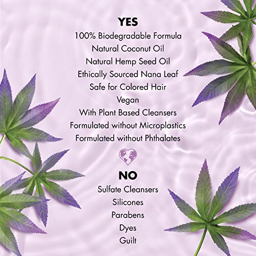 Love Beauty And Planet 100% Biodegradable Shampoo Soothe & Nourish Dry Scalp Hemp Seed Oil & Nana Leaf Sulfate-Free, Silicone-Free, Cruelty-Free, Vegan Shampoo 13.5 Oz #TOP4
