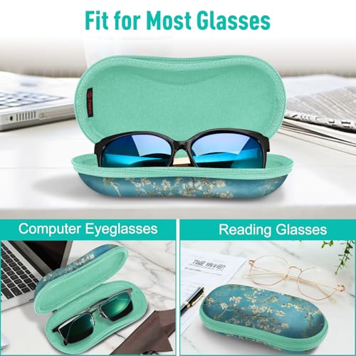 Image of FINTIE Sunglasses Case, Hard EVA Shell Shockproof Sport Glasses Case with Metal Carabiner Travel Zipper Eyeglasses Holder
