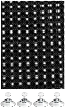 GARDINIA, Elastyczna ochrona przed słońcem, Przezroczysta, W zestawie 4 przyssawki, Czarny, 40 x 80 cm