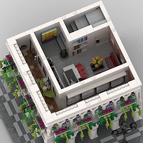 ITop Haus Bausteine Bausatz, MOC-59639 Architektur Modell, 4993 Teile Klemmbausteine Kompatibel mit Lego – Bild 5