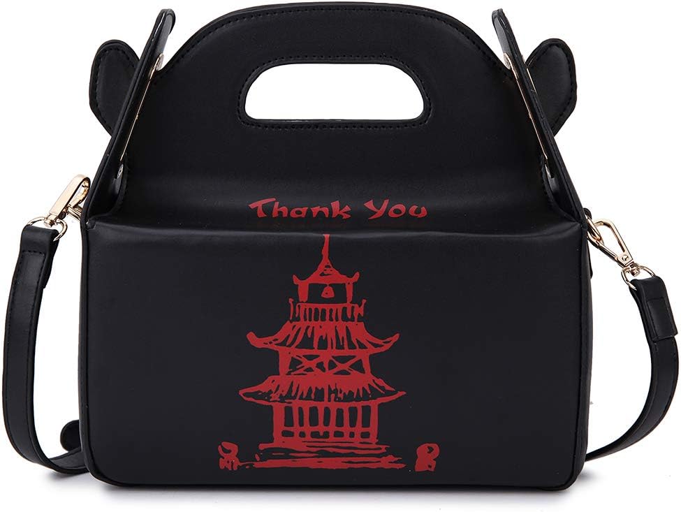 ENJOININ Fun Chinese Takeout Box Purses Crossbody Bag,Fashion Handbags