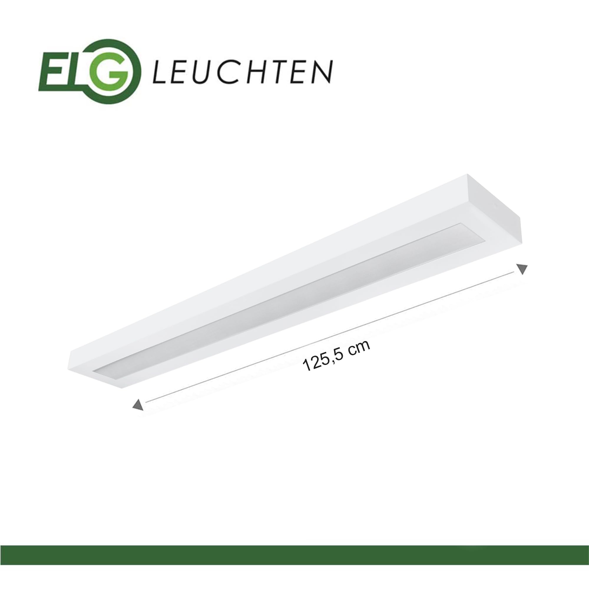LED Aufbauleuchte 120cm 1-flammig Mikroprismatische Abdeckung Vorverdrahtet für LED Röhren Büroleuchte Deckenleuchte Anbauleuchte optional Pendelleuchte
