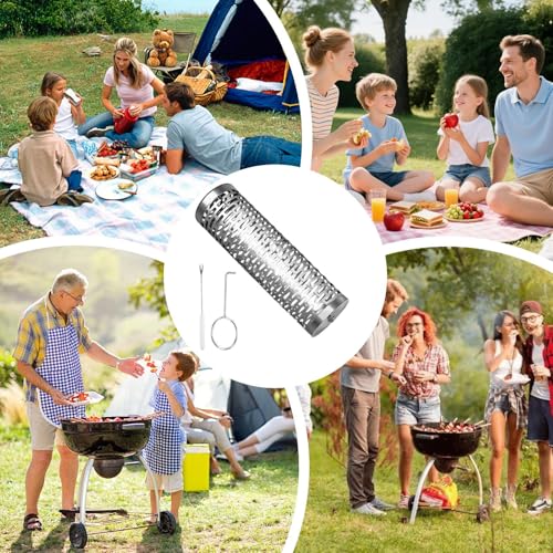 Cesta de parrilla rodante de acero inoxidable con mango 5