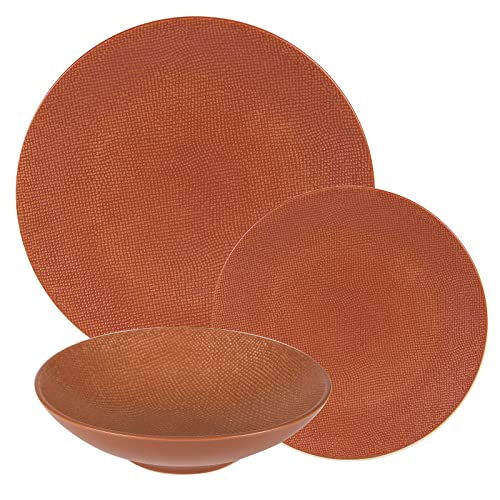 Table Passion - Service d'assiettes Vésuvio terra 12 pièces
