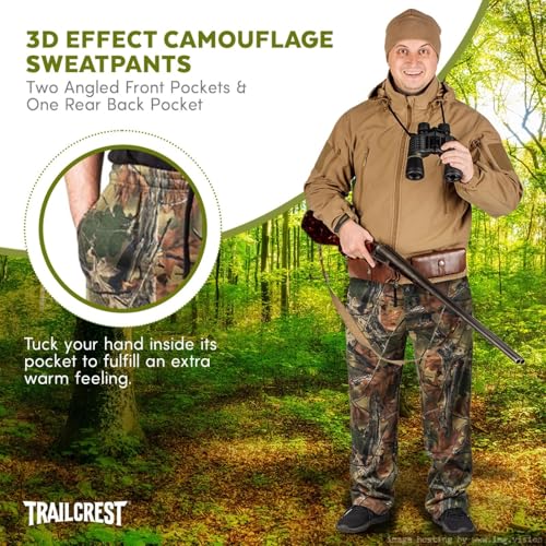 TrailCrest by Treel Mossy Oak/Camo Open Bottom Lounge Hunting Sweatpants4