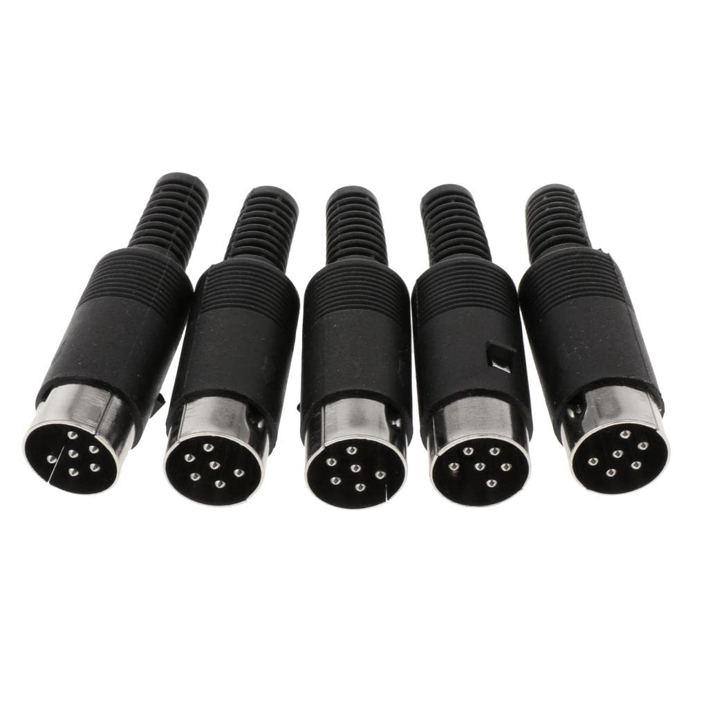 Conectores DIN de 6 pines para soldadura electrónica DIY, juego de 5 unidades
