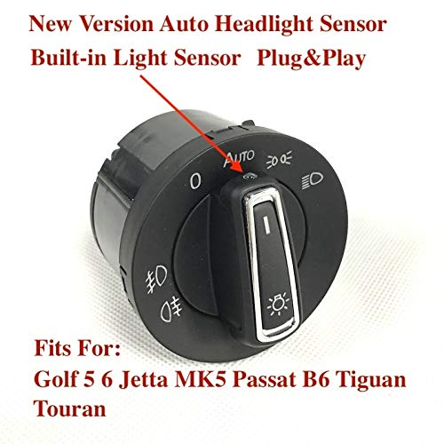 Controllo Interruttore fari Auto Interruttore fari Sensore di Luce Automatico Integrato/Misura for VW Golf 6 MK5 MK6 Jetta 5 MK5 Tiguan Passat B6 Touran Auto Control Light Control Switch