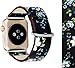 for Apple Watch Band 49mm 45mm 44mm 42mm 41mm 40mm 38mm, Flower Floral Pastoral Prints Soft Leather Watch Strap Replacement Wristband for iWatch Series Ultra 8 7 6 5 4 3 2 1 SE