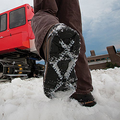 Yaktrax Pro Heavy Duty Traction Hiking Cleats, Durable Rubber Strap & Strong 1.4mm Stainless Steel Coils, Provides Traction In Ice & Snow, Silver, Small, UK 5-7