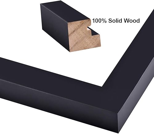 Miniatura 2 de RPJC - Marcos de 14 x 18 pulgadas hechos de madera maciza, para exhibir fotos de 11 x 14 pulgadas, con paspartú, o de 14 x 18 pulgadas, sin paspartú