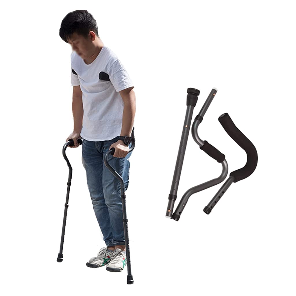 LIOONS Muletas para Adultos Muletas de Asistencia Ajustables Muletas Plegables para Las Axilas Bastones Independientes para niños, Adolescentes y Adultos