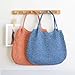 MODODO Braided Straw Handbag Large Capacity Woven Shoulder Bag Fashionable Color Basket Bag for Beach Vacation