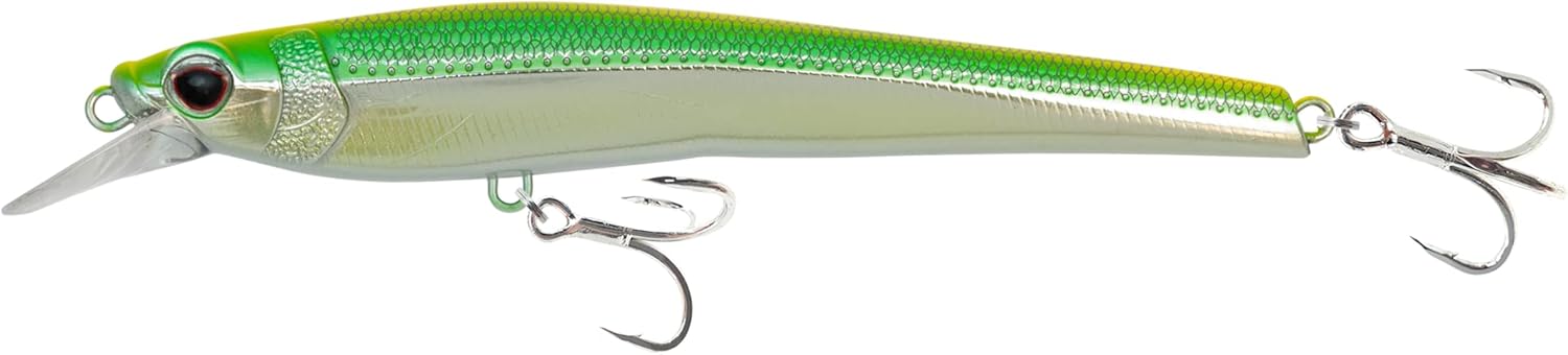 Nomad Design Shikari Fishing Lure, Long-Casting, Shallow Diving Slow Floating Jerkbait for Inshore Saltwater Species Such as Snook, Redfish, Striped Bass, Seatrout