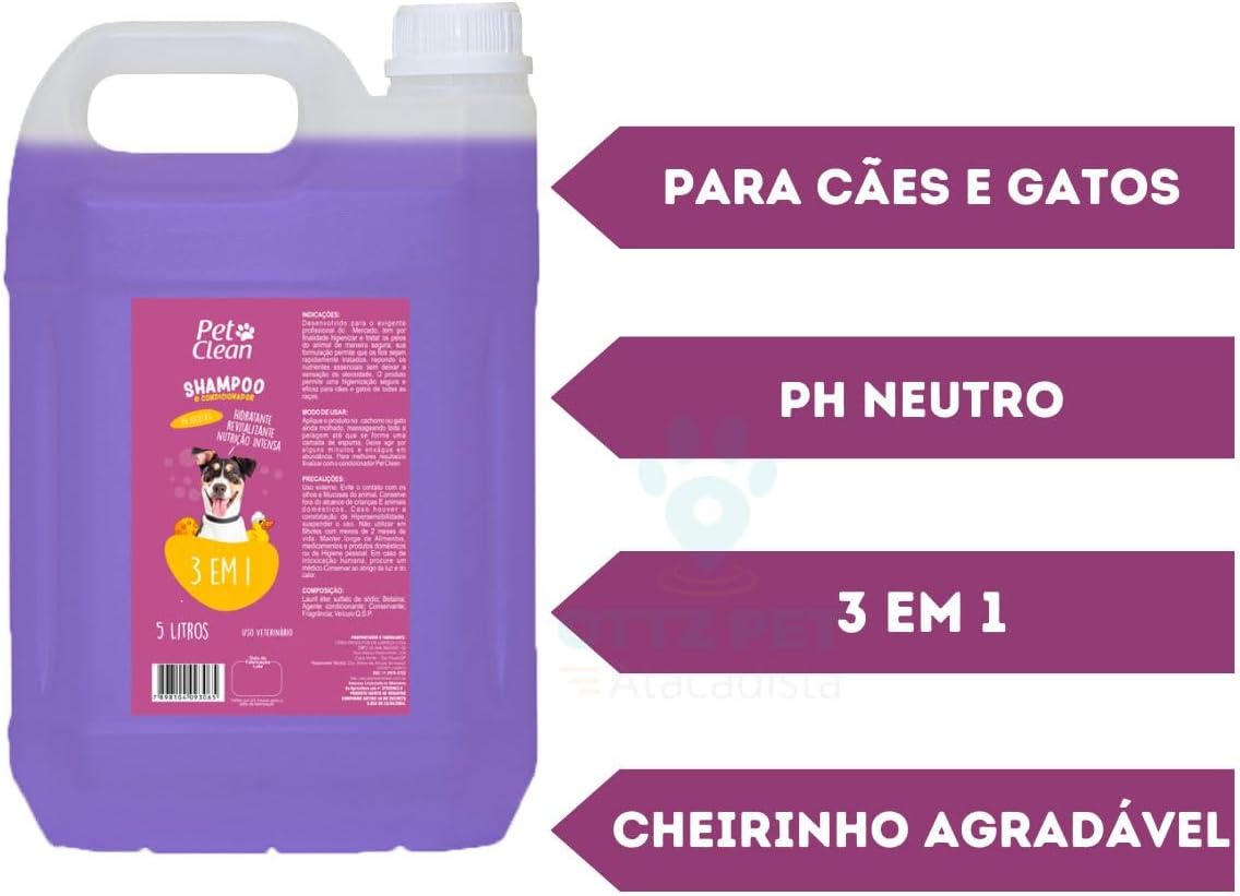 shampoo 3x1 5L PetClean