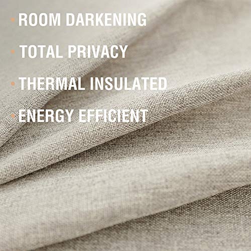 Jinchan Tie Up Valance Curtains Kitchen Valance For Windows Faux Linen Textured Valance For Living Room 18 Inch Room Darkening Adjustable Farmhouse Window Valances Rod Pocket 1 Panel Greyish Beige #TOP25