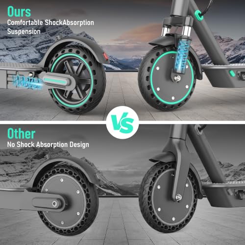 Image of 350W /500W Adult Electric Scooter, 8.5 inch /10 inch Solid Tires, 36V 7.8AH-15AH Battery, UP to 19-25MPH, 20-31 Miles Range, Foldable Lightweight E-Scooter, Dual Brakes, App Control, Max Load 265 LBS