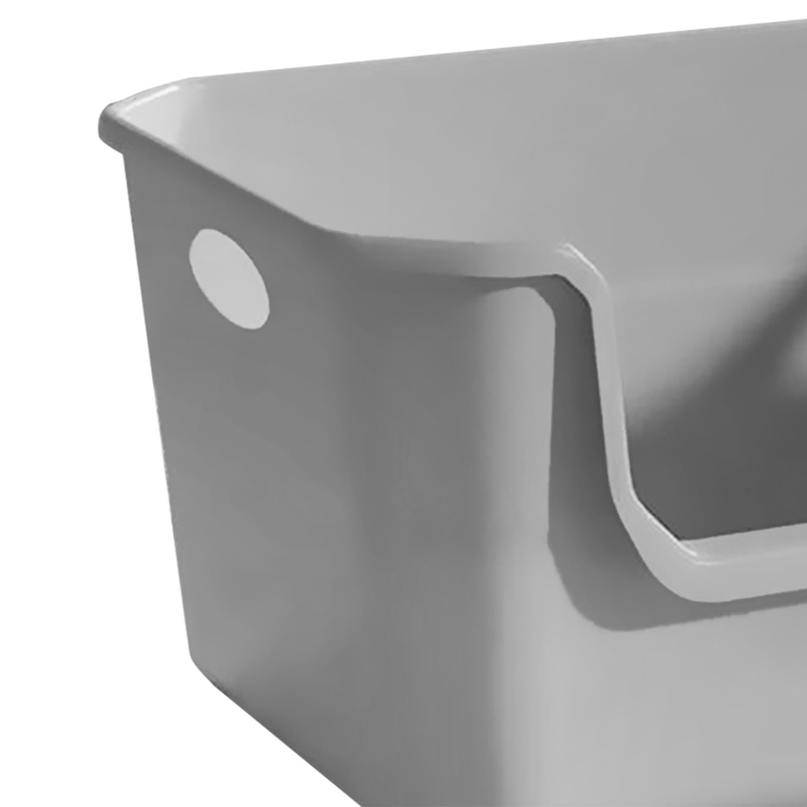 F Fityle Bac à litière pour Chat, bac à litière pour Chat, résistant aux éclaboussures, Semi-fermé, rehausseur à côtés Hauts, bac à litière pour Animaux de, Gris