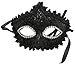 Black Venetian Mask Masquerade Mask with Elegant Vintage Princess Lace Gothic Necklace Pack of 2