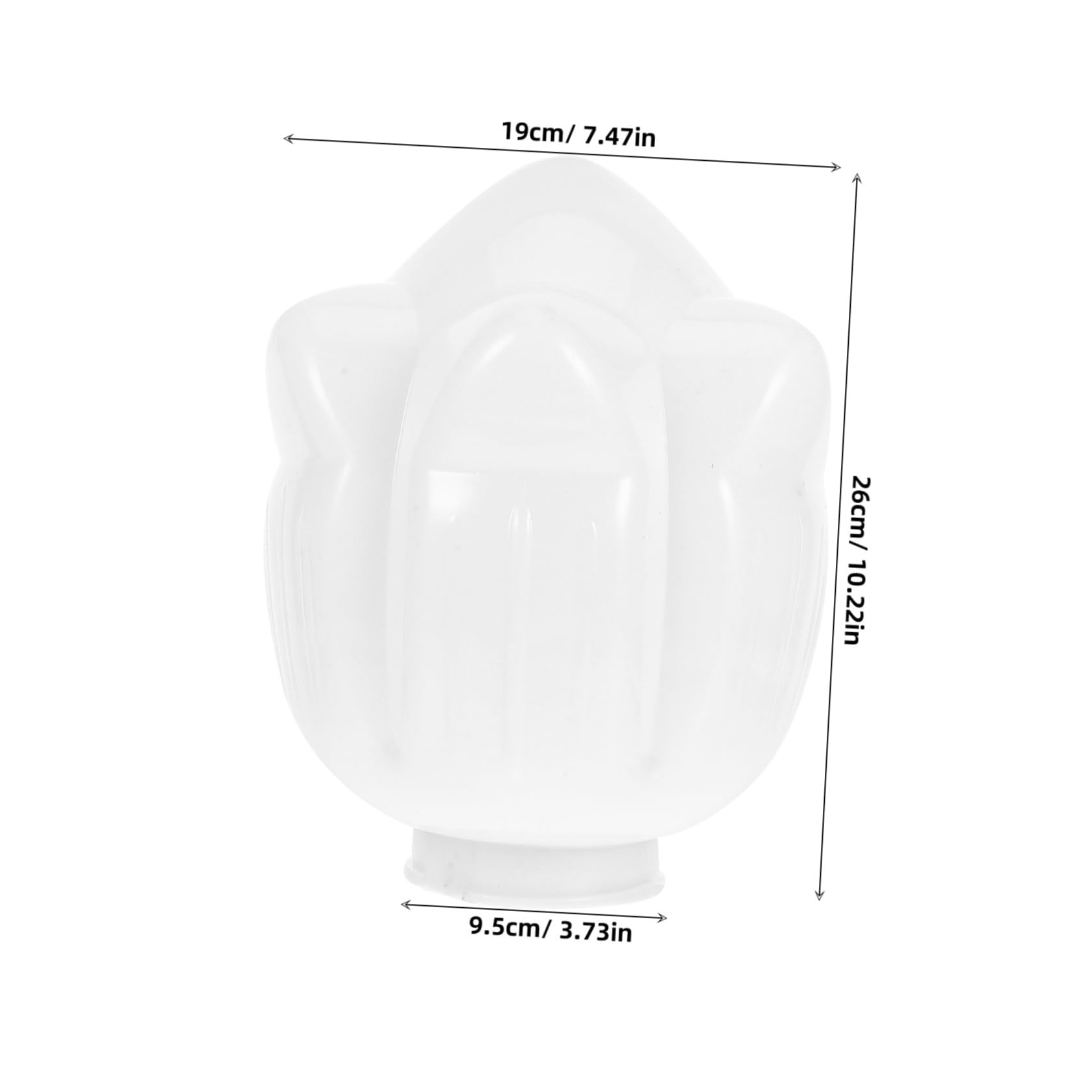 IWOWHERO Sturdy Acrylic Lotus Design Outdoor Lamp Cover Weatherproof Light Cover for Post Lanterns Easy Install