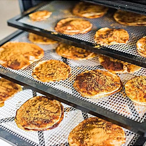 Huitrcrio Silikon Dörrblätter, 10 Stück, Schwarz, Flexibel, Lebensmittelecht, 30 x 30 cm, Obst-Ledertablett, Dörrfolie für Dörrautomat, Hochtemperaturbeständig, Spülmaschinengeeignet – Bild 5