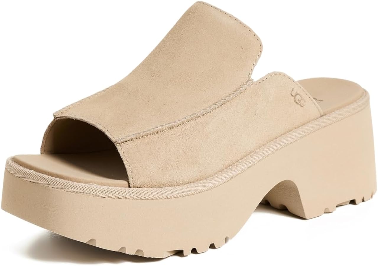 Amazon.com | UGG Women's New Heights Slide Sandal, Mustard Seed