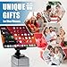 HCRTGAY Induction Speaker, Cell Phone Stand with Wireless Bluetooth Speaker, HD Surround Sound & Led Color Changing Light, Gifts for Men, Compatible with iPhone/Android (Gray-01)