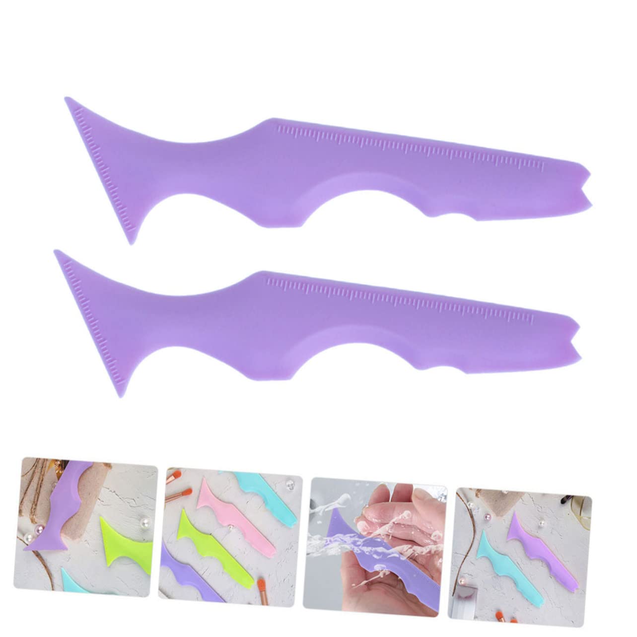Ipetboom 6pezzi Stencil Eyeliner Silicone Per Trucco Occhi Strumento Facile Da Usare Per Principianti e Professionisti Per Creare Linee Sfumate e Definite