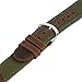Voguestrap, Comfort Strap, Olive, Regular Length (TX541261) 20mm Water Resistant, Leather and Material Expedition Watchband w/ Silver Buckle