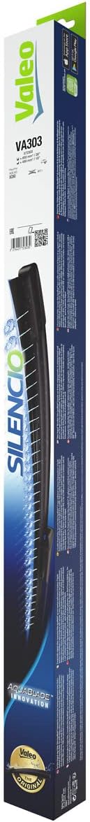 VALEO Silencio Original Aquablade Wiper - VA303 - Kit of Best-in-Class Cleaning and Wiping Performance Wiper Blades 650mm/480mm - Front - Set of 2 Wiper Blades - 572303