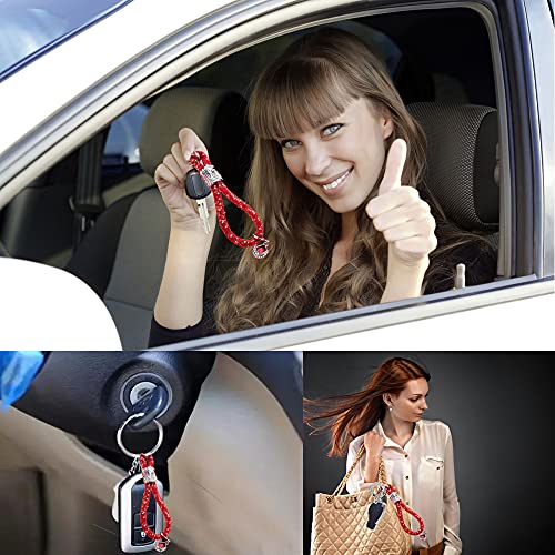 Diamond Crystal Car Keychain For Women,Bling Rhinestones Key Chain Ring For Ladies,Fashion Crystal Auto Accessories Car Key Pendant Cute Bag Pendant For Girls (Silver) #TOP4